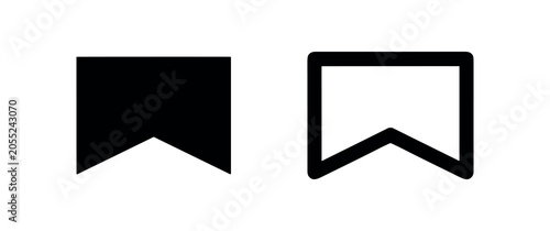 Картината върху платно Set of icons: black and white representation of an envelope.