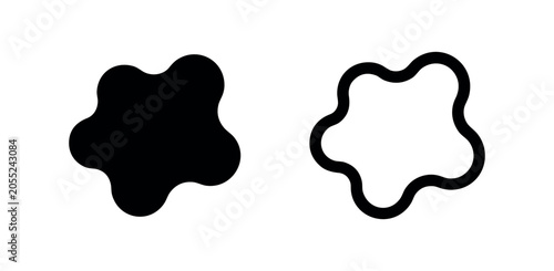 Εκτύπωση καμβά Set of icons: black and white representation of an open envelope.