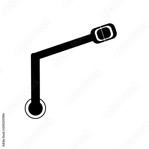 Minimalist microphone vector icon design, podcast and audio concept