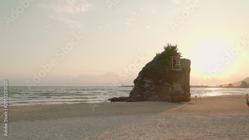 夕日の稲佐の浜