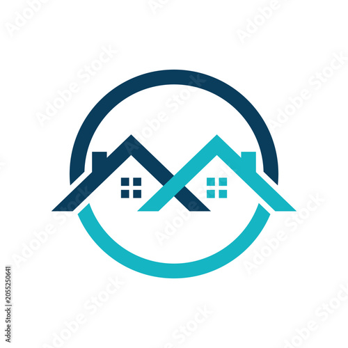 Home real estate icon design template. Vector illustration