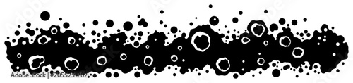 Photos Bubbly liquid splash and sea foam silhouette in abstract monochrome style