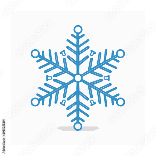 Minimalist blue tree line art vector