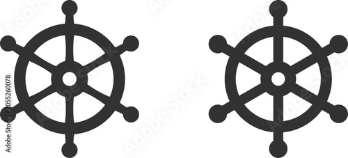 Obraz na plátne Ship wheel icon
