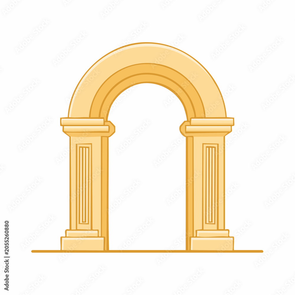 Fototapeta premium Classical Archway Illustration