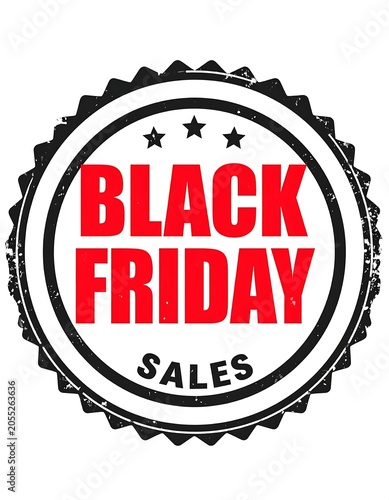 Bold Black Friday Sales Typography Badge on Light Gray Background