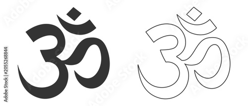 Obraz na płótnie om, Ohm symbol sign on white background