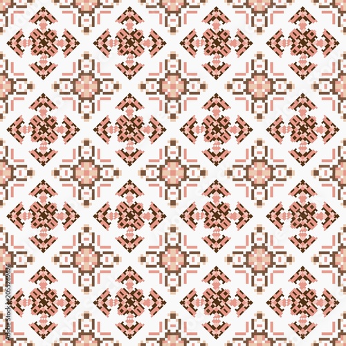 Seamless Ethnic Geometric Tile Pattern