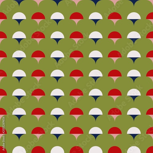 Retro Geometric Seamless Pattern Background