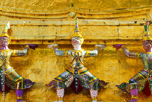 Colorful Throne Guardians Craftsmanship with Intricate Traditional Design