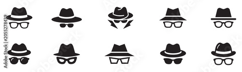 Tableau sur toile Incognito icon set