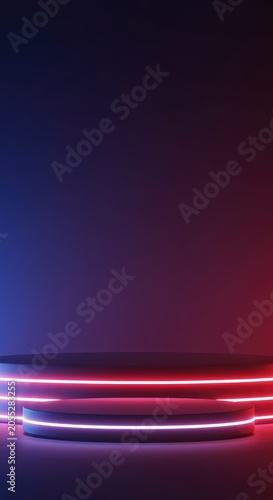 Abstract background showing a seamless, infinite glow of soft light, perfect for technology display, product placement, or simple copy space, empty, clean, simple