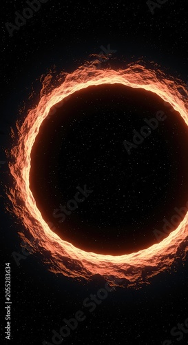 Abstract cosmic background showing the crushing gravitational force and infinite mass of a singularity or void, Abstract, digital, abyss
