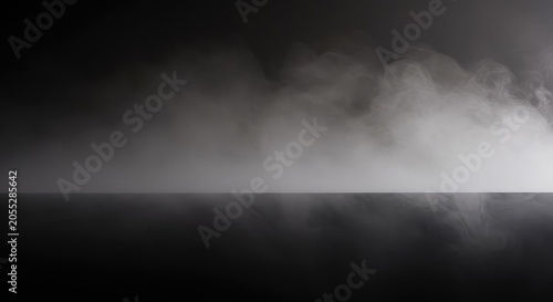 Dense, atmospheric haze covering a layered surface, blocking visibility and creating a strong sense of hidden mystery and conceptual obstruction, diffusion, mystery, background
