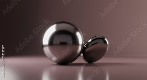 Highly polished metallic surface reflecting a neutral, empty background, suggesting potential and mirroring capability in a clean, minimal space, void, infinity, abstract