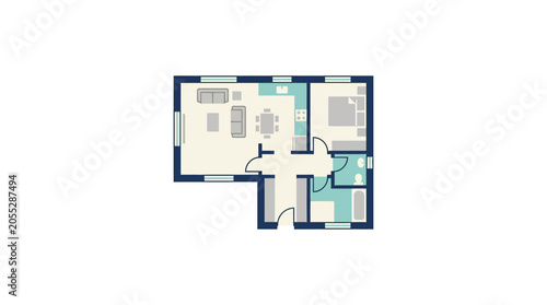 Modern Apartment Floor Plan Layout Design 8.