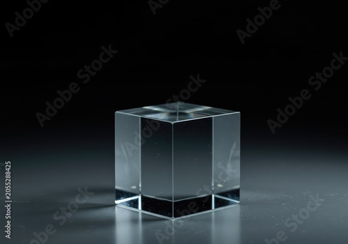 Uncut glass block ready for precision grinding into an optical prism element, symbolizing raw potential in optics and science, laboratory, equipment, isolated