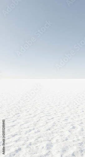 Vast, endless, uniform white field extending beyond the horizon. A perfect backdrop for minimalist design, meditation, or conceptual abstract art, vastness, purity, backdrop