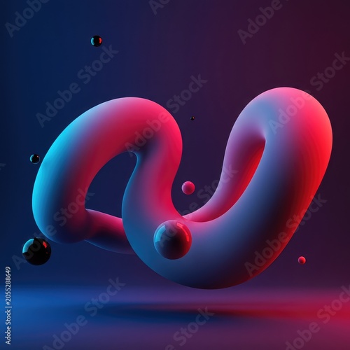 Vibrant flowing liquid shapes moving across a clean empty field creating energetic conceptual space and modern art, flow, gradient, flux