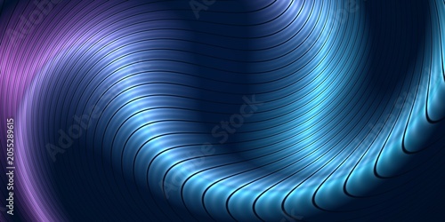 Foto Abstract Ribbed Glass Wave Background with Smooth Gradient Flow