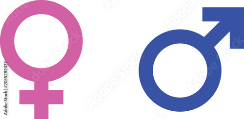 Male and Female Gender Icon Vector