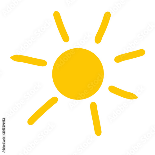 yellow sun simple illustration