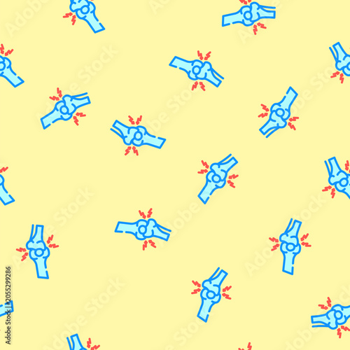 Canvas Print joint dislocation fracture injury vector seamless pattern joint dislocation frac