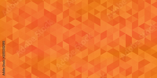 Triangle Vector Abstract Geometric Technology seamless pattern orange Background. triangular mosaic backdrop design. Triangle polygonal square abstract banner background.