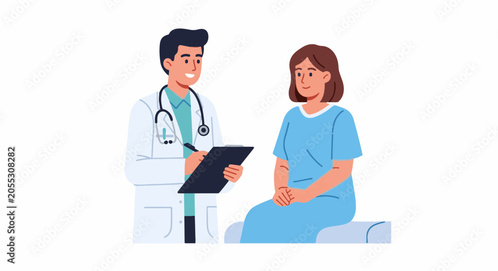 Fototapeta premium Doctor with patient, medical consultation, health checkup, doctor appointment, care