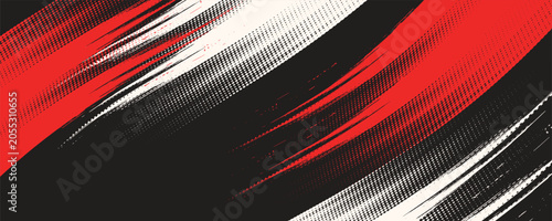 Aged gunge texture. Scratched black structure with red brush decorative illustration. Hand-drawn painted abstract background.vector illustrator