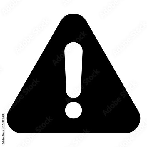 warning glyph icon vector illustration isolated on white background