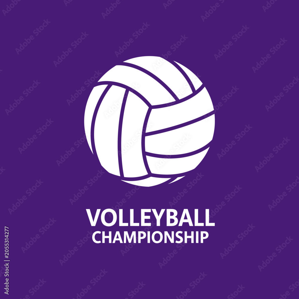 Fototapeta premium Volleyball Championship Sports Graphic Icon With Bold Typography