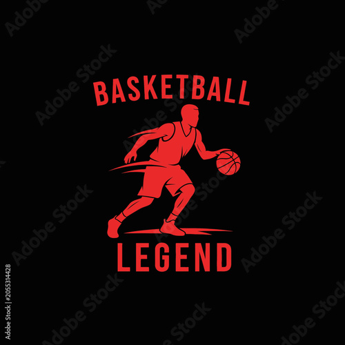Dynamic Basketball Legend Illustration Representing Athleticism and Skill On Court