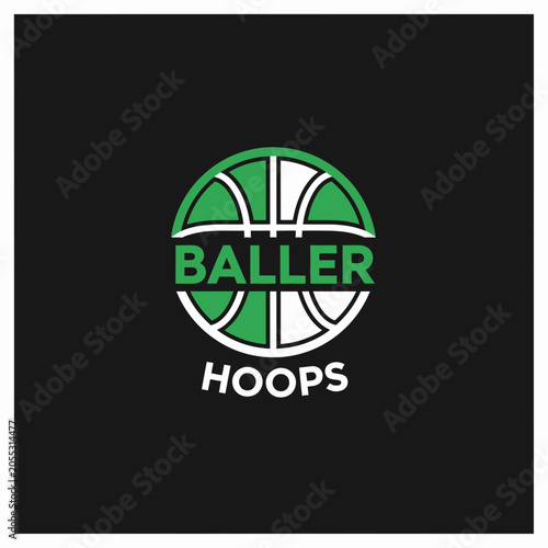 Dynamic Basketball Logo Design Featuring 