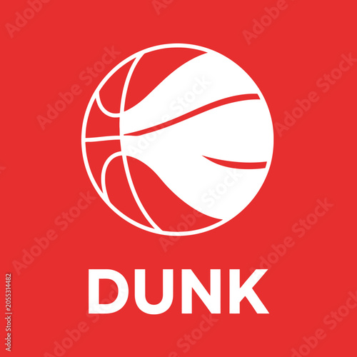 Dynamic Basketball Logo Design Element For Sports Branding