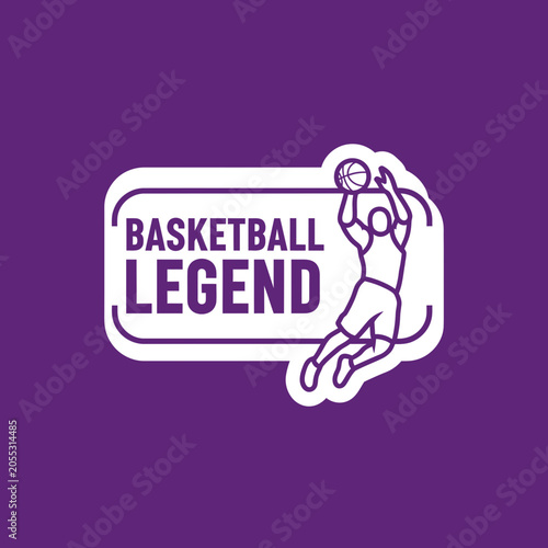 Dynamic Basketball Legend Silhouette Winning Jump Shot Graphic Sports Icon High Demand