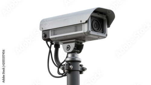 Photos Isolated modern high-tech CCTV camera for monitoring and public safety equipment