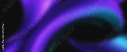 Abstract background featuring smooth glowing waves of vibrant purple and blue light gradient effect with soft focus grain texture for modern digital graphic design.