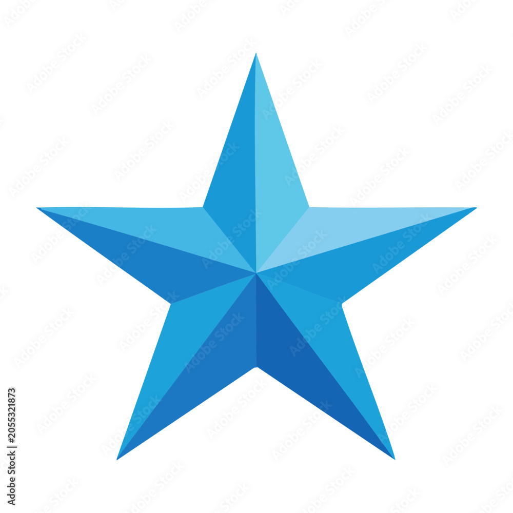 Fototapeta premium Blue Star Vector Graphic