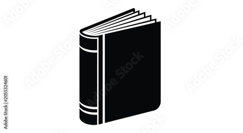 Fotografia Closed book silhouette on a white background simple graphic design
