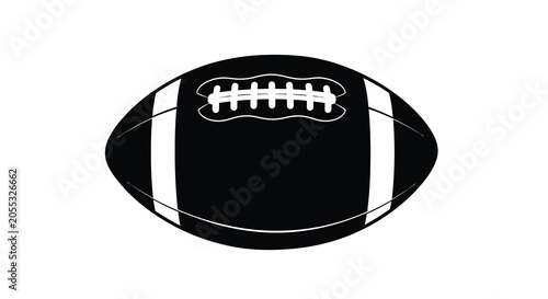 American Football Silhouette On White Background gridiron