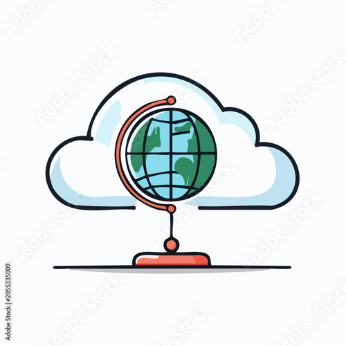 Cloud Globe Icon