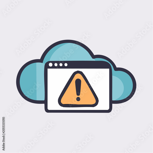 Cloud Computing Warning Icon