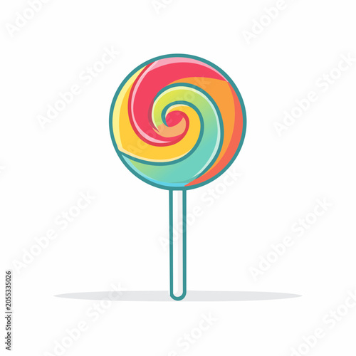 Colorful Swirl Lollipop Icon