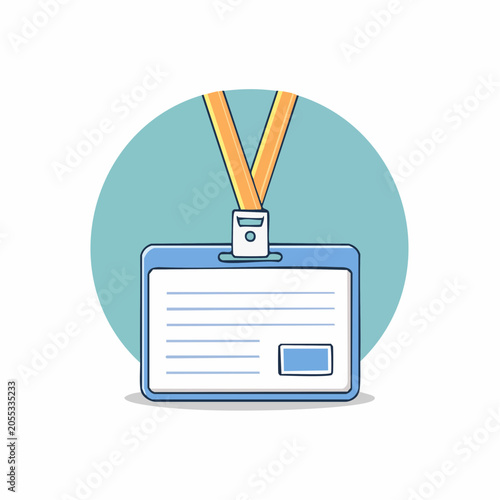 Illustration of a Lanyard ID Badge
