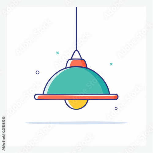 Modern Pendant Lamp Illustration