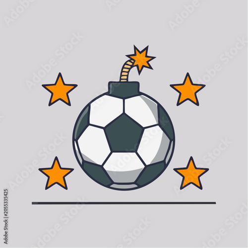 Soccer Ball Bomb with Stars