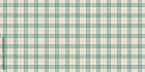фотографія Seamless windowpane plaid pattern featuring teal stripes and dotted orange lines