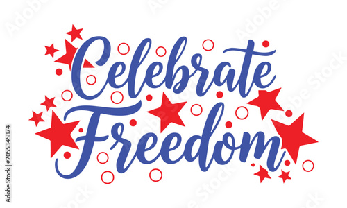 Cuadro en lienzo Independence day USA banner template