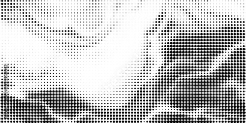 Foto Basic halftone dots effect in black and white color